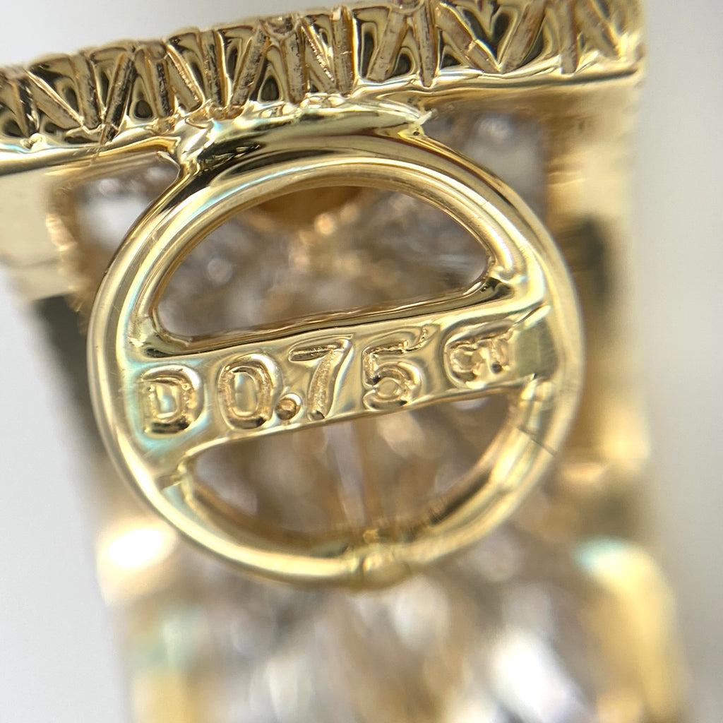 ポンテヴェキオ メレダイヤ デザインイヤリング YG イエローゴールド イヤリング K18 ダイヤモンド レディース 【中古】brjwl