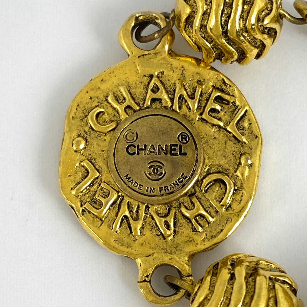 シャネル ココマーク チェーン ネックレス ホース コイン ネックレス GP ゴールド レディース 【中古】bracc