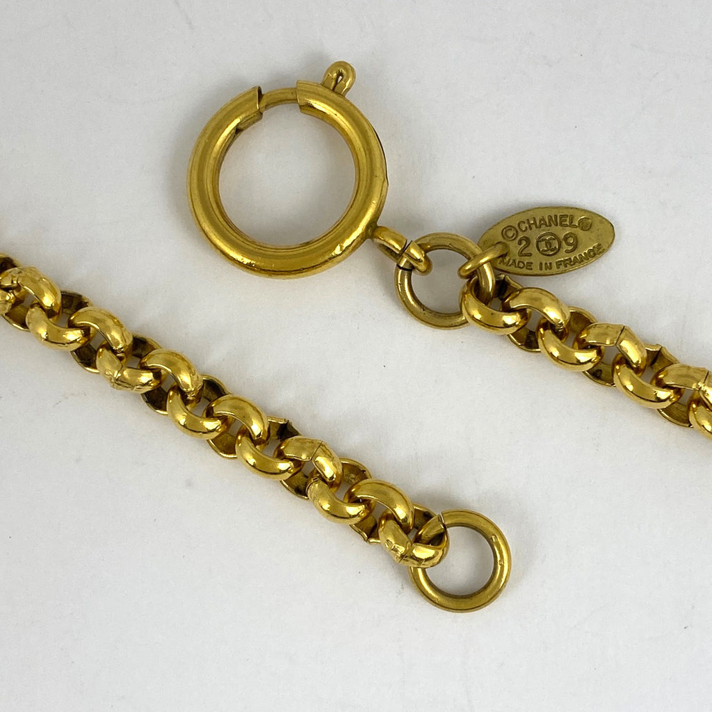 シャネル ココマーク チェーン ネックレス CCマーク ひし形 ロング ネックレス GP ゴールド レディース 【中古】bracc