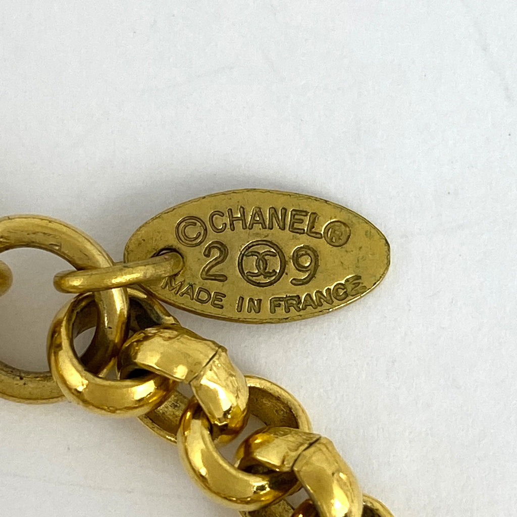 シャネル ココマーク チェーン ネックレス CCマーク ひし形 ロング ネックレス GP ゴールド レディース 【中古】bracc