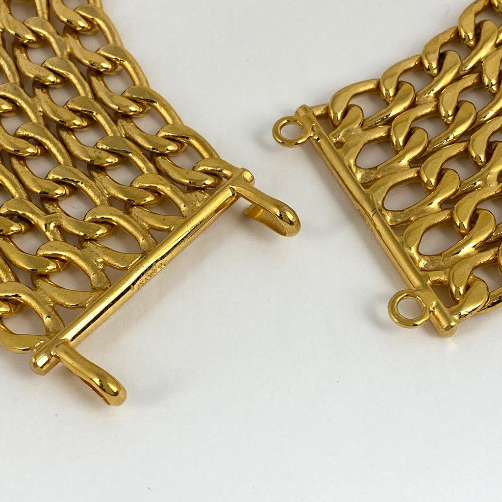 シャネル チェーン ネックレス 5連 チョーカー ネックレス GP ゴールド レディース 【中古】bracc