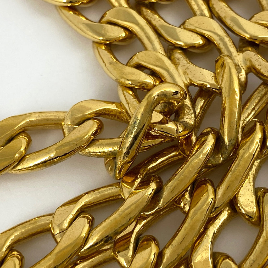 シャネル チェーン ネックレス 5連 チョーカー ネックレス GP ゴールド レディース 【中古】bracc