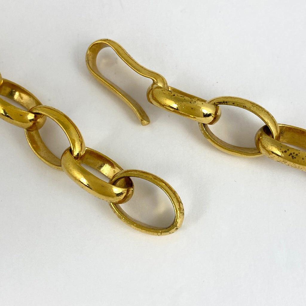 シャネル ココマーク ラウンド チェーン ネックレス 丸型 ロング ネックレス GP ゴールド レディース 【中古】bracc