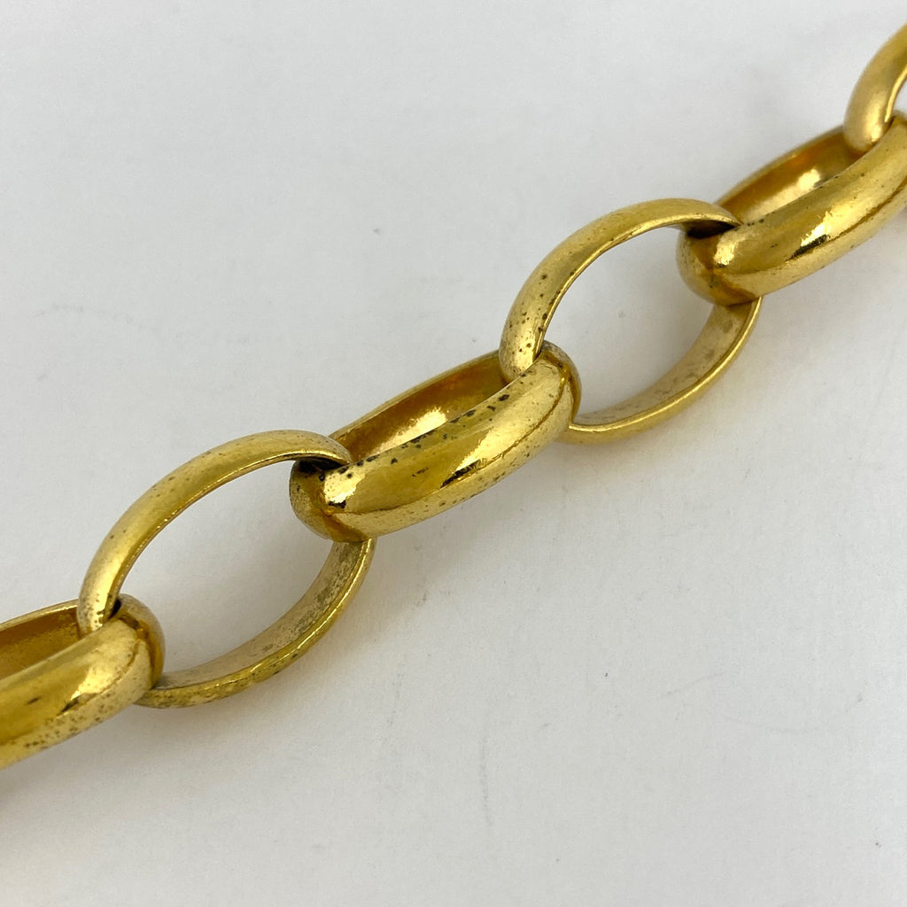 シャネル ココマーク ラウンド チェーン ネックレス 丸型 ロング ネックレス GP ゴールド レディース 【中古】bracc