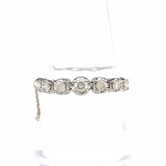 メレダイヤ デザインリング WG ホワイトゴールド 指輪 リング K18 WG ダイヤモンド レディース 【中古】nbjwl