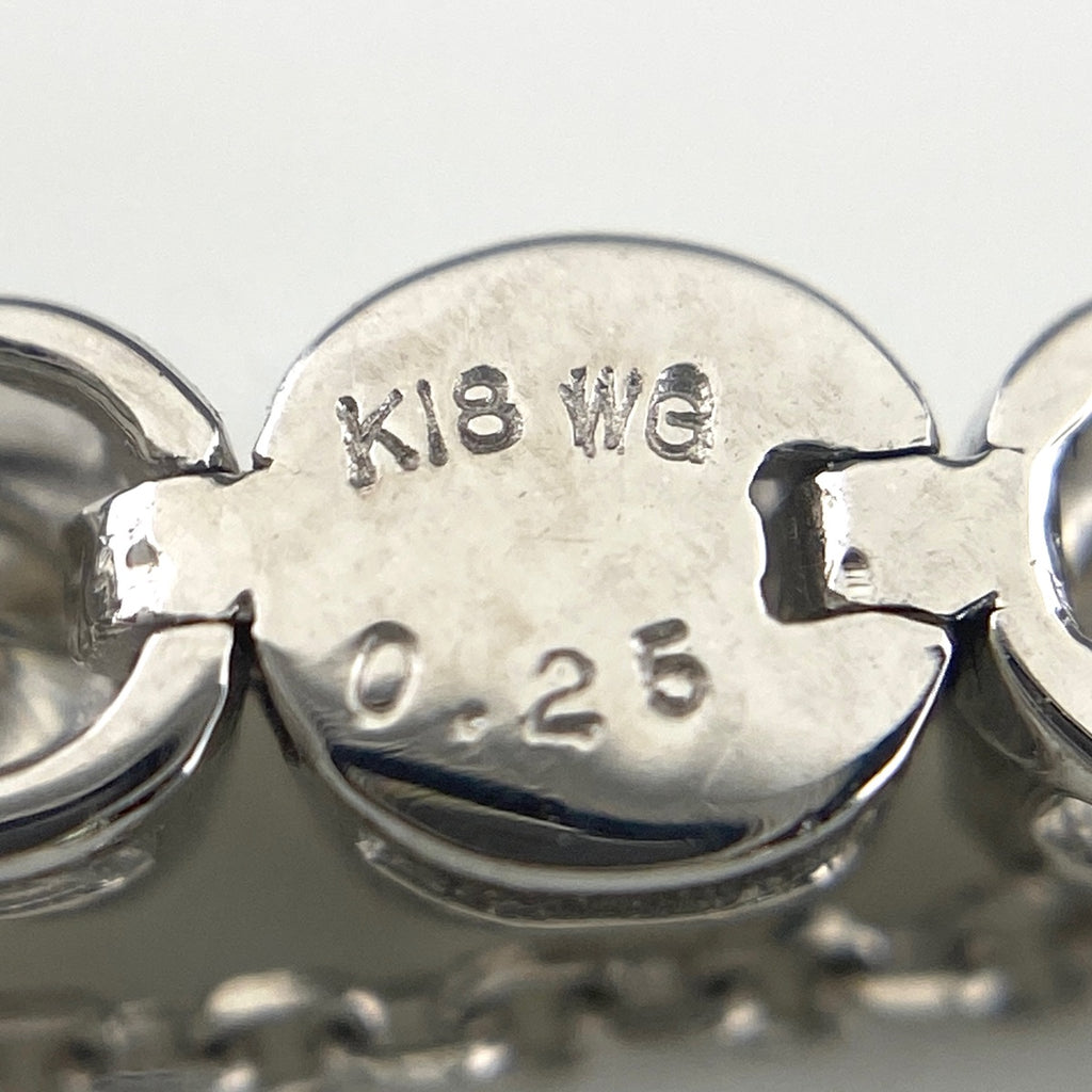 メレダイヤ デザインリング WG ホワイトゴールド 指輪 リング K18 WG ダイヤモンド レディース 【中古】nbjwl