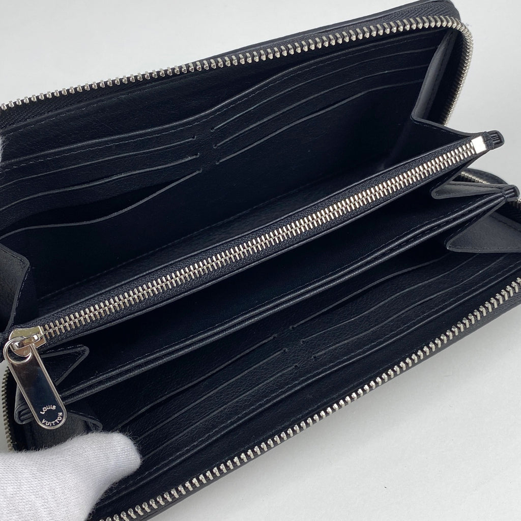 ルイ・ヴィトン ジッピー ウォレット ラウンドジップ ラウンドファスナー 長財布 モノグラムマヒナ ノワール(ブラック) M61867 レディース 【中古】brbag