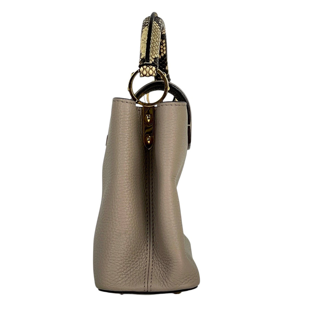 ルイ・ヴィトン カプシーヌ BB 2WAY ショルダーバッグ パイソン ハンドバッグ トリヨン ガレ(グレージュ) N92041 レディース 【中古】brbag