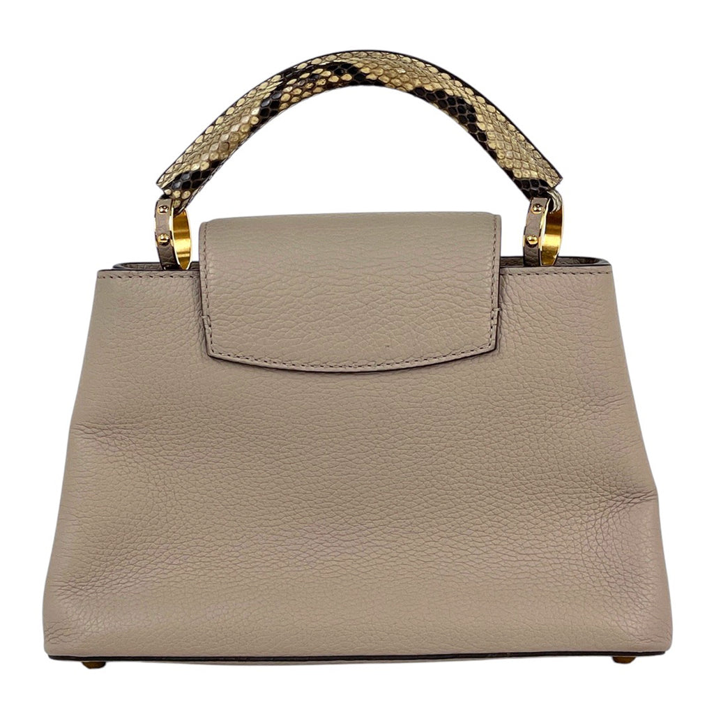 ルイ・ヴィトン カプシーヌ BB 2WAY ショルダーバッグ パイソン ハンドバッグ トリヨン ガレ(グレージュ) N92041 レディース 【中古】brbag