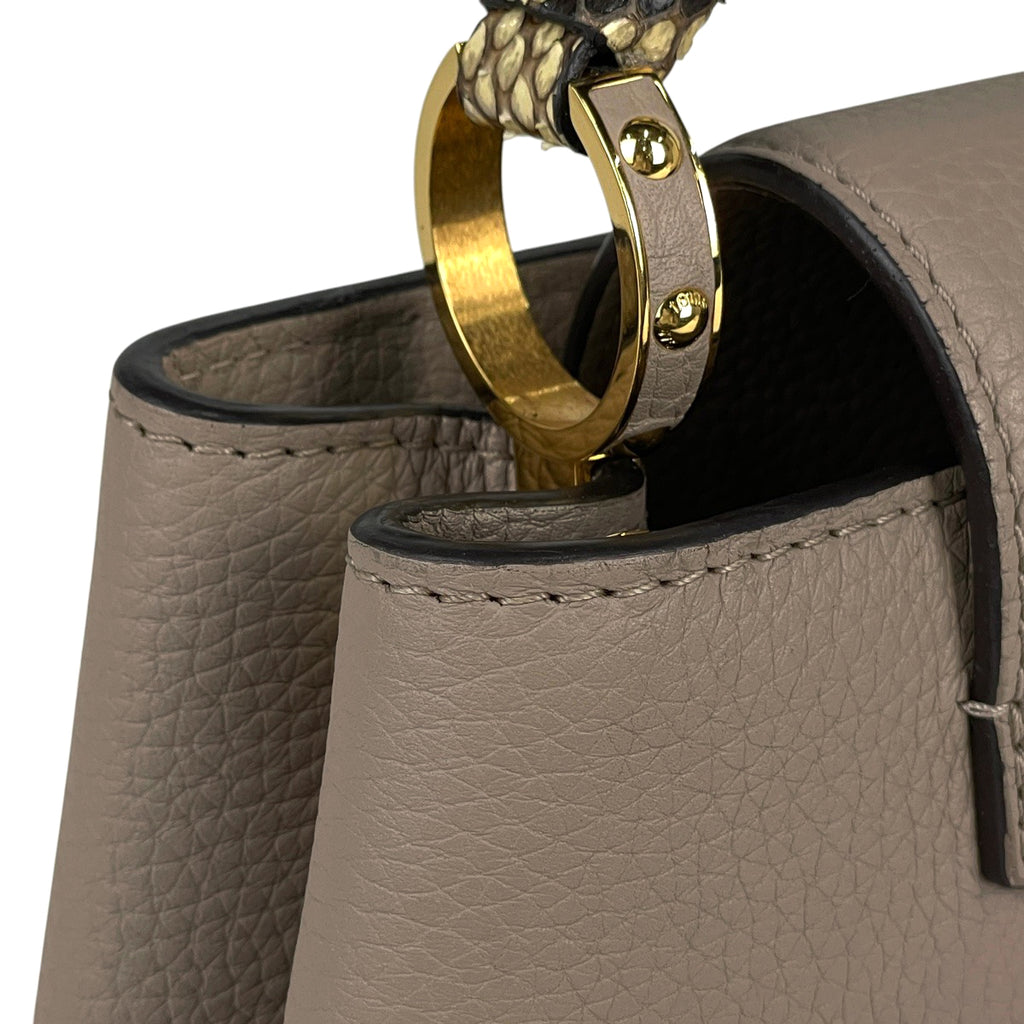 ルイ・ヴィトン カプシーヌ BB 2WAY ショルダーバッグ パイソン ハンドバッグ トリヨン ガレ(グレージュ) N92041 レディース 【中古】brbag