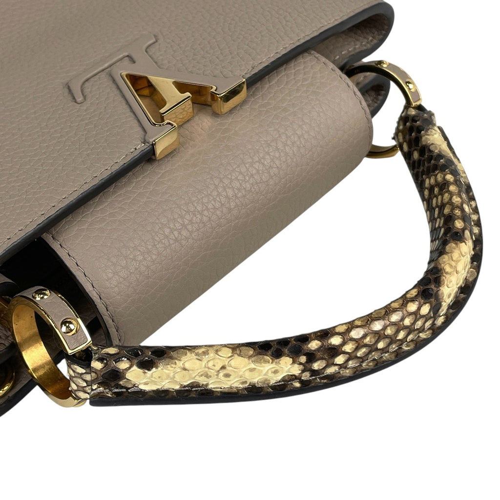 ルイ・ヴィトン カプシーヌ BB 2WAY ショルダーバッグ パイソン ハンドバッグ トリヨン ガレ(グレージュ) N92041 レディース 【中古】brbag