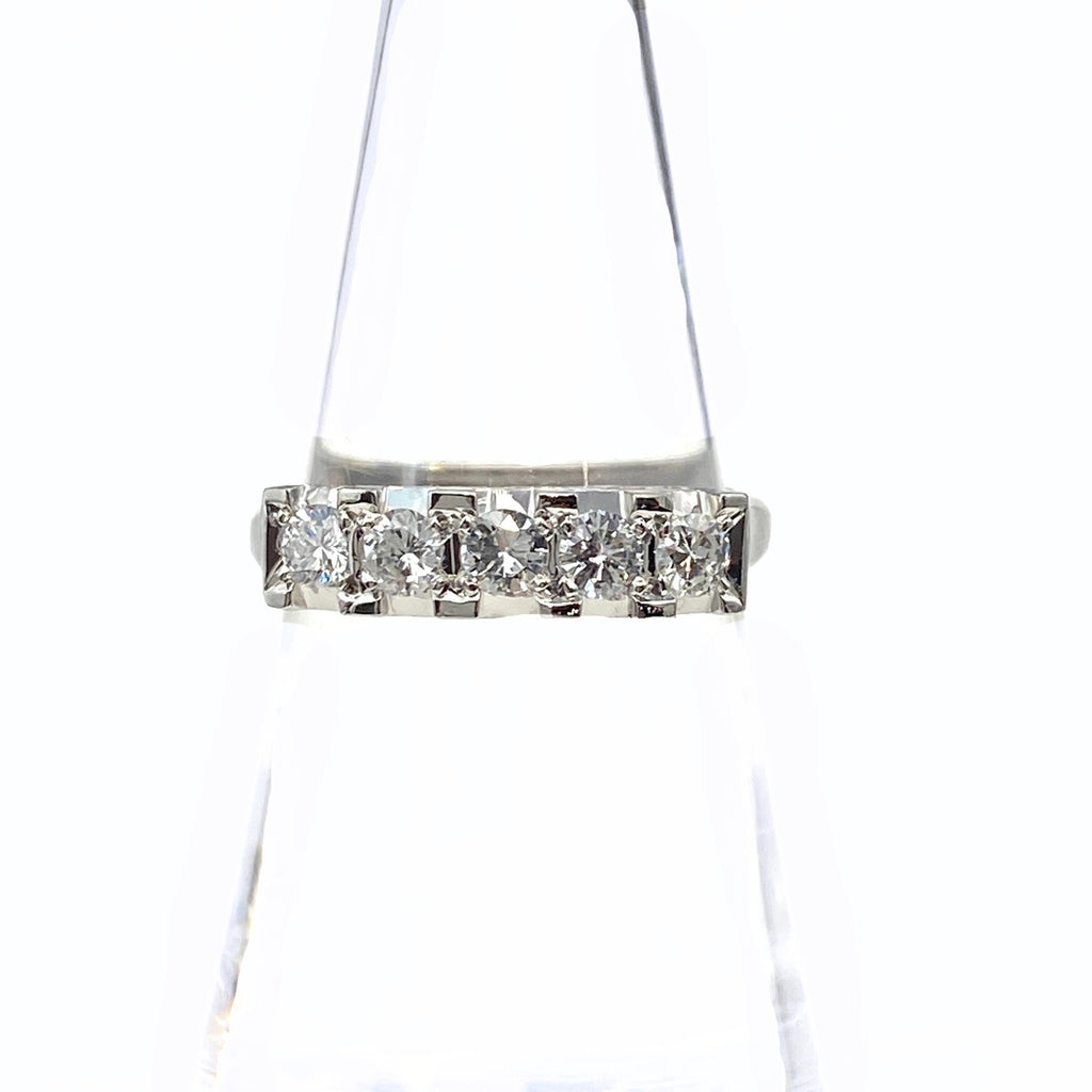 メレダイヤ デザインリング プラチナ 指輪 リング 13号 Pt850 ダイヤモンド レディース 【中古】nbjwl