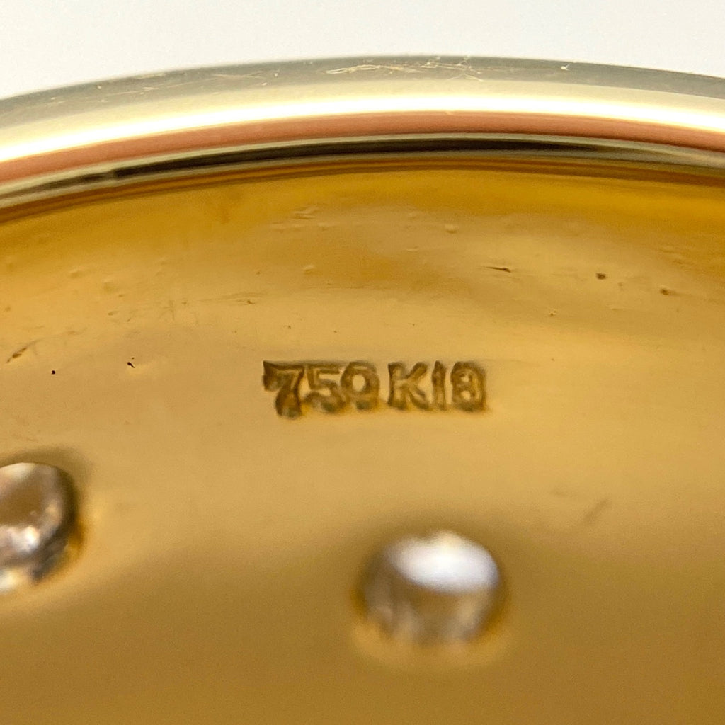 メレダイヤ デザインリング YG イエローゴールド 指輪 リング 11.5号 K18 750 ダイヤモンド レディース 【中古】nbjwl