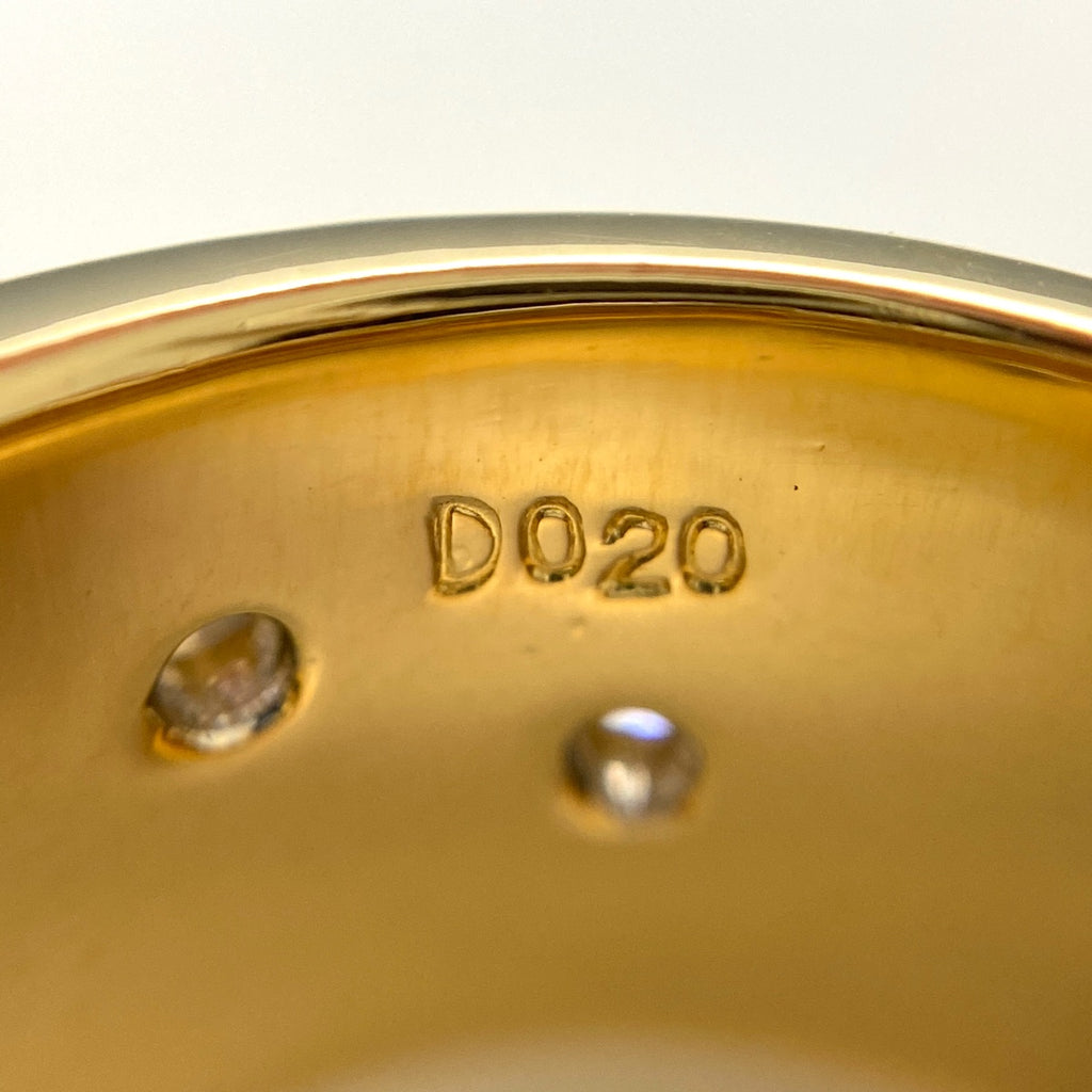 メレダイヤ デザインリング YG イエローゴールド 指輪 リング 11.5号 K18 750 ダイヤモンド レディース 【中古】nbjwl