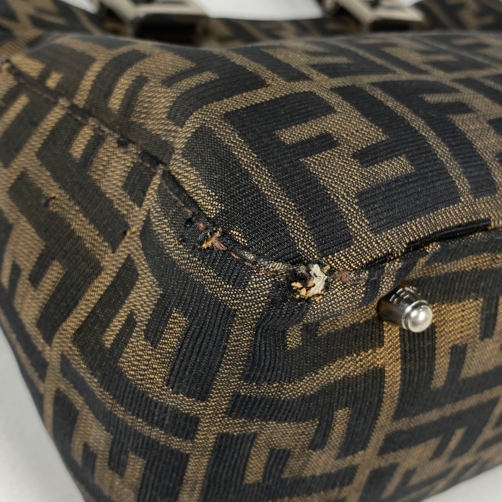 フェンディ ズッカ柄 ハンドバッグ トートバッグ ハンドバッグ ナイロンキャンバス ブラウン レディース 【中古】brbag