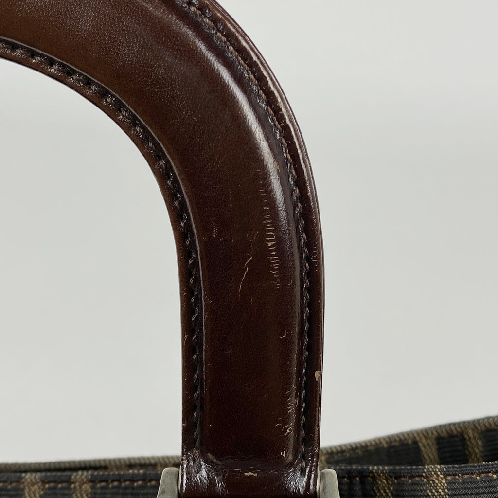 フェンディ ズッカ柄 ハンドバッグ トートバッグ ハンドバッグ ナイロンキャンバス ブラウン レディース 【中古】brbag