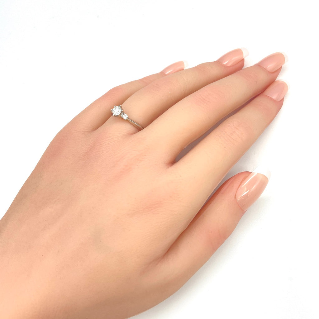 Pt900 ダイヤモンド リング プラチナ 14.5号 0.316ct レディース 中古 nbjwl