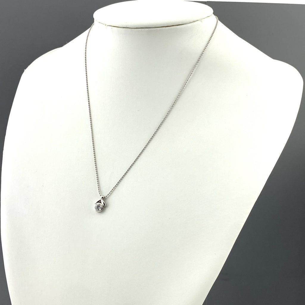 ダイヤモンド デザインネックレス プラチナ ペンダント ネックレス Pt850 ダイヤモンド レディース 【中古】nbjwl