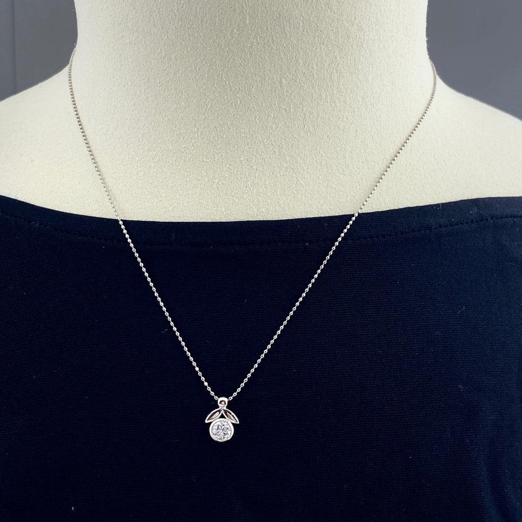 ダイヤモンド デザインネックレス プラチナ ペンダント ネックレス Pt850 ダイヤモンド レディース 【中古】nbjwl