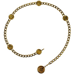 シャネル ココマーク チェーン ベルト ラウンド コイン ベルト GP ゴールド レディース ブランドアクセサリー 【中古】bracc