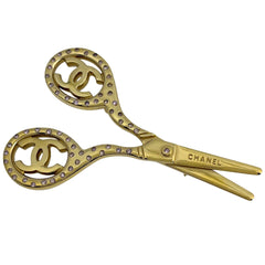 シャネル ココマーク ハサミモチーフ ブローチ GP ラインストーン ゴールド レディース ブランドアクセサリー 【中古】bracc