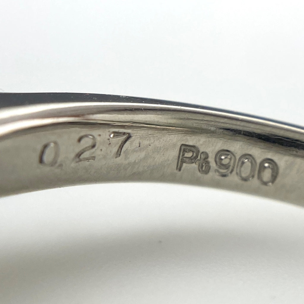 パール デザインリング プラチナ 指輪 メレダイヤ 真珠 リング 11号 Pt900 ダイヤモンド レディース 【中古】nbjwl