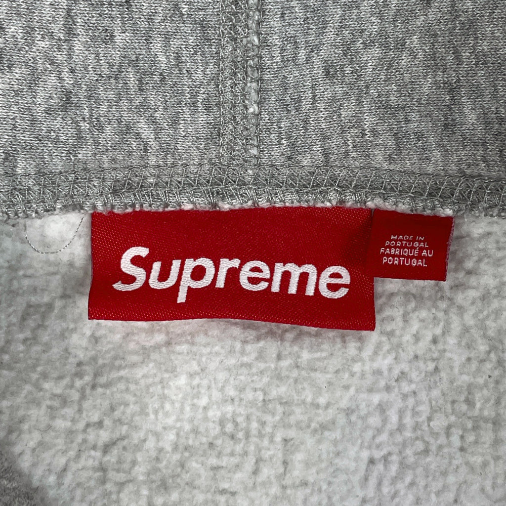 シュプリーム ロゴ パーカー プルオーバー トップス パーカー 綿 ポリエステル グレー メンズ 【中古】brapp