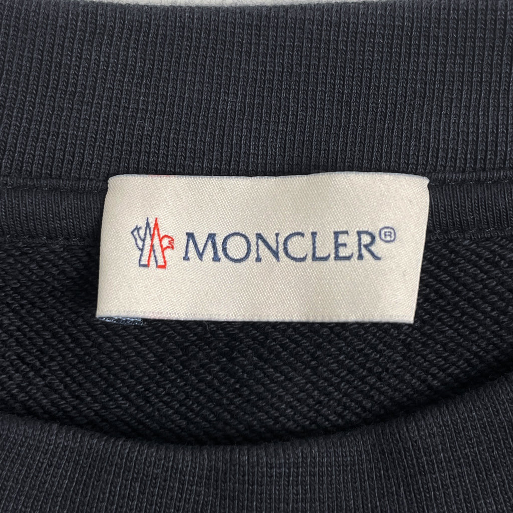 モンクレール ロゴ トレーナー クルーネック トップス スウェット ブラック メンズ 【中古】brapp
