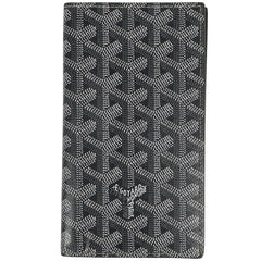 ゴヤール ロゴ 二つ折り長財布 札入れ 小銭入れ 長財布 コーティングキャンバス グレー ホワイト レディース 【中古】brbag