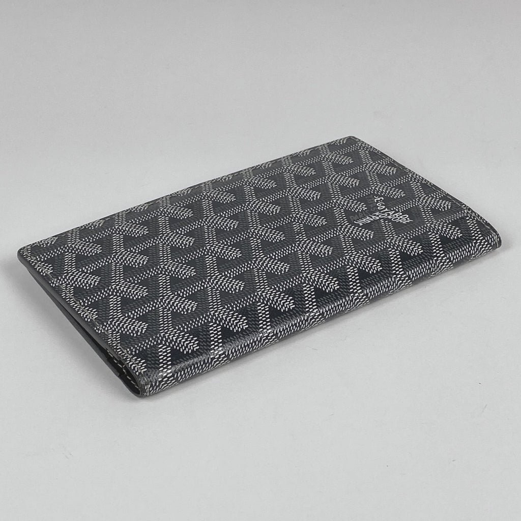 ゴヤール ロゴ 二つ折り長財布 札入れ 小銭入れ 長財布 コーティングキャンバス グレー ホワイト レディース 【中古】brbag