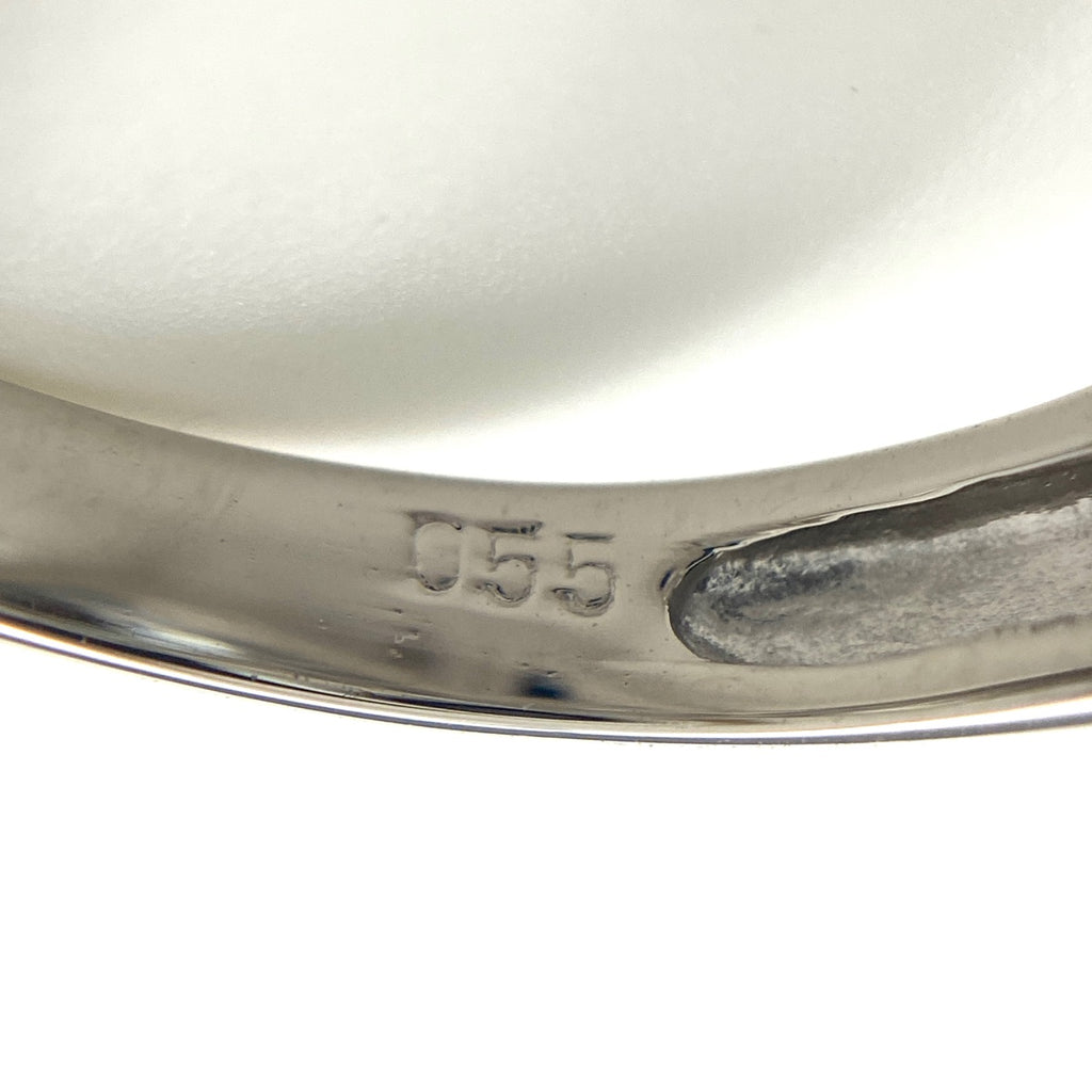 アクアマリン デザインリング プラチナ 指輪 メレダイヤ リング 11.5号 Pt900 アクアマリン ダイヤモンド レディース 【中古】nbjwl