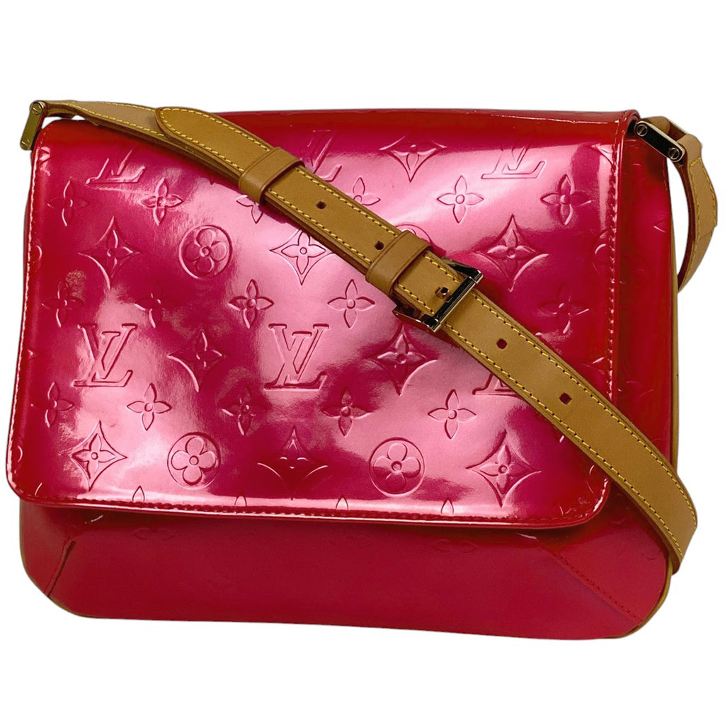 ルイ・ヴィトン トンプソンストリート 肩掛け エナメル ショルダーバッグ モノグラムヴェルニ フューシャピンク M91215 レディース 【中古】brbag