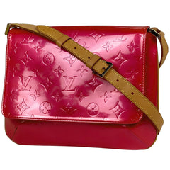 ルイ・ヴィトン トンプソンストリート 肩掛け エナメル ショルダーバッグ モノグラムヴェルニ フューシャピンク M91215 レディース 【中古】brbag