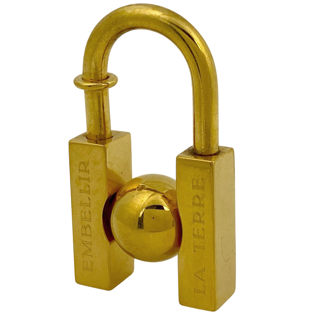 エルメス カデナ バッグチャーム 2001 地球 キーホルダー ペンダントトップ バッグチャーム GP ゴールド レディース 【中古】brbag