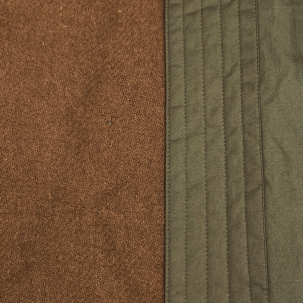 イヴ・サンローラン ロングコート カーキ ライナー付き ギャザー アウター その他コート 綿 グリーンベージュ レディース 【中古】brapp