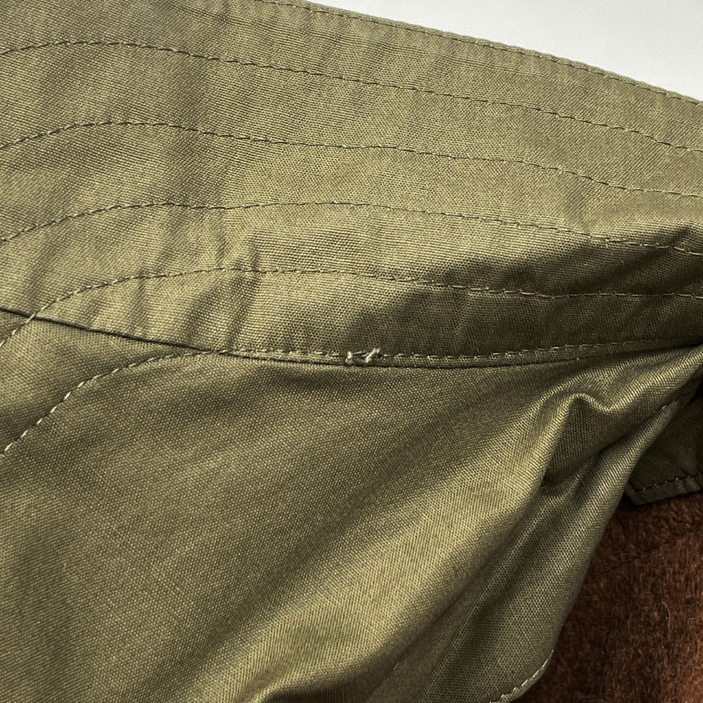 イヴ・サンローラン ロングコート カーキ ライナー付き ギャザー アウター その他コート 綿 グリーンベージュ レディース 【中古】brapp