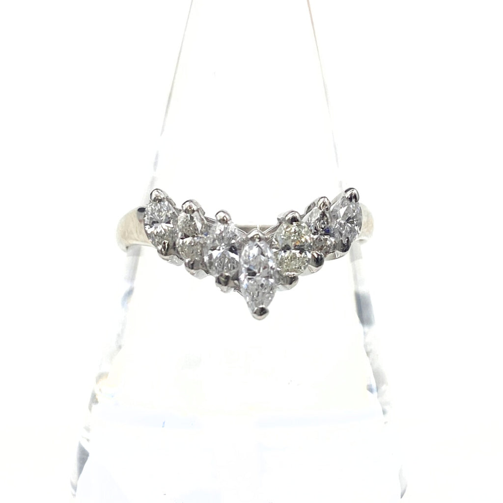 メレダイヤ デザインリング プラチナ 指輪 リング 21号 Pt900 ダイヤモンド メンズ 【中古】nbjwl