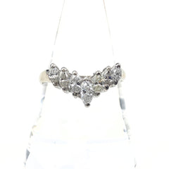 メレダイヤ デザインリング プラチナ 指輪 リング 21号 Pt900 ダイヤモンド メンズ 【中古】nbjwl