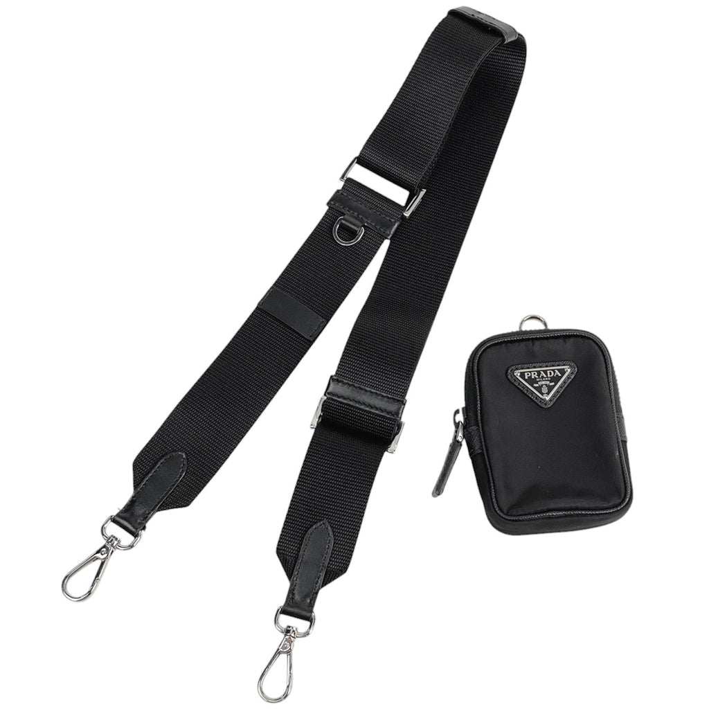 プラダ ロゴプレート ハンドバッグ 2WAY ショルダーバッグ ハンドバッグ ナイロン ネロ(ブラック) 1BG354 レディース 【中古】brbag