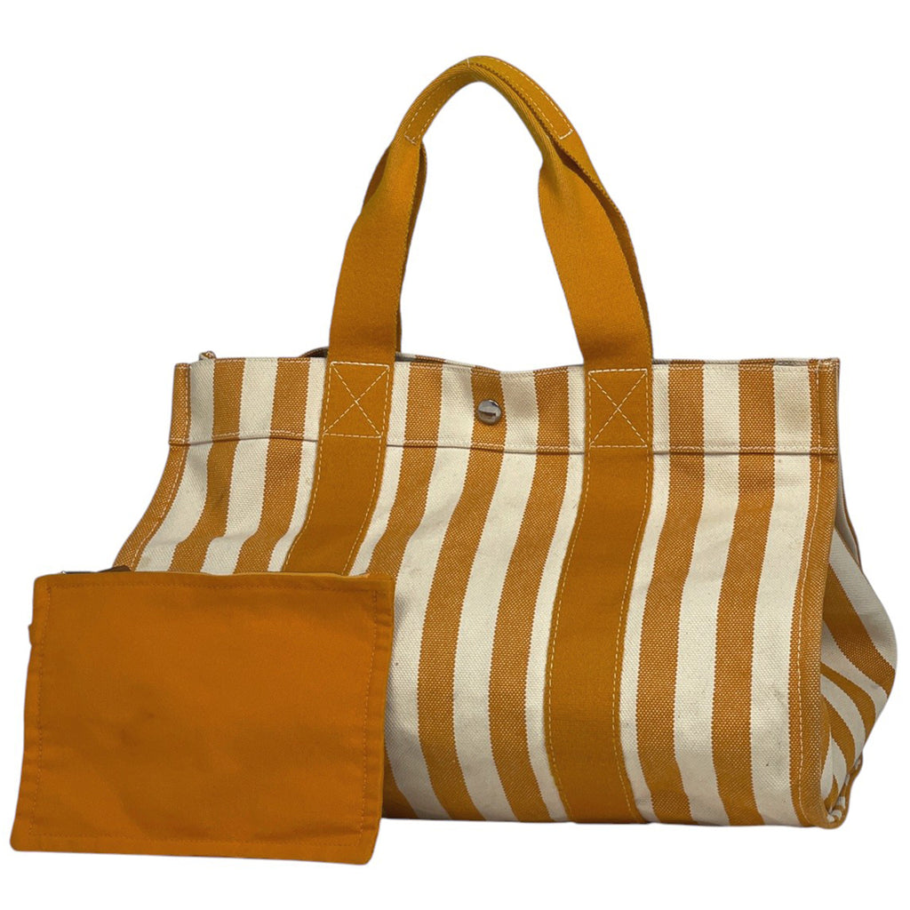 エルメス カンヌ MM ハンドバッグ ポーチ付き トートバッグ キャンバス イエロー レディース 【中古】brbag