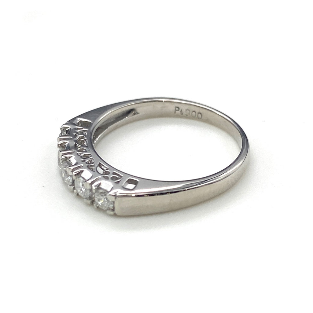 メレダイヤ デザインリング プラチナ 指輪 リング 11号 Pt900 ダイヤモンド レディース 【中古】nbjwl