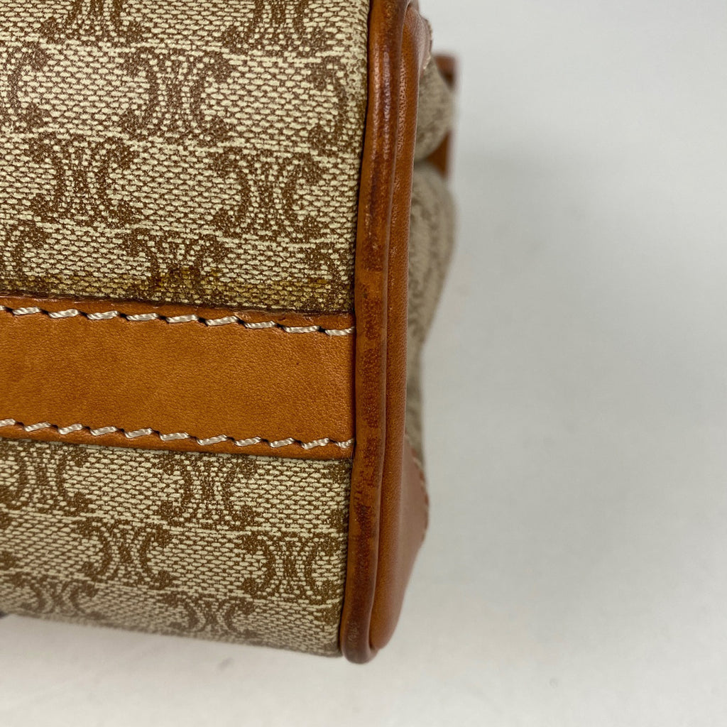 セリーヌ マカダム柄 ハンドバッグ 手提げ ハンドバッグ コーティングキャンバス ブラウン レディース 【中古】brbag