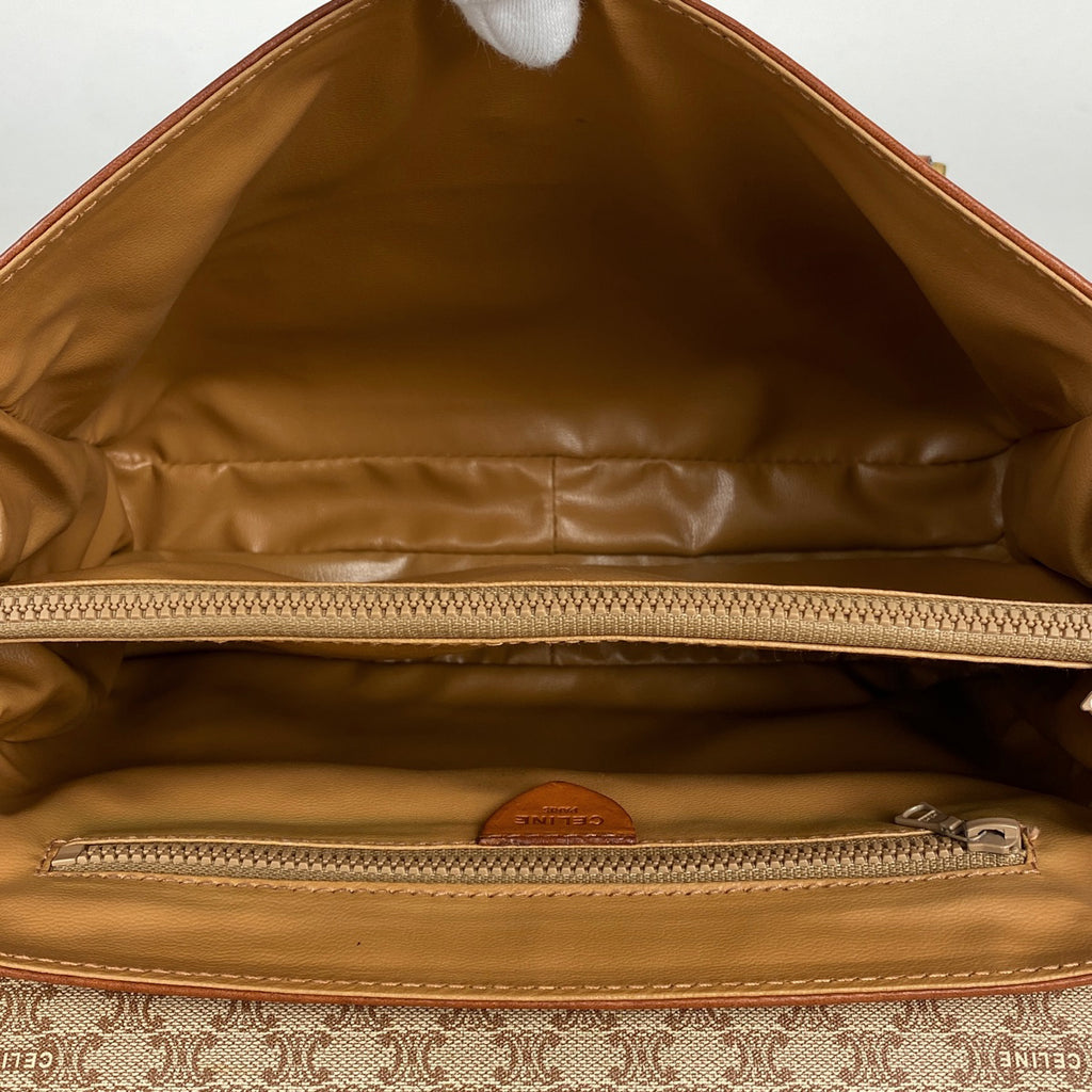 セリーヌ マカダム柄 ハンドバッグ 手提げ ハンドバッグ コーティングキャンバス ブラウン レディース 【中古】brbag