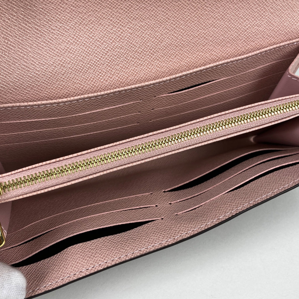 ルイ・ヴィトン ポルトフォイユ サラ 二つ折り 長財布 モノグラム ブラウン ローズバレリーヌ M62235 レディース 【中古】brbag