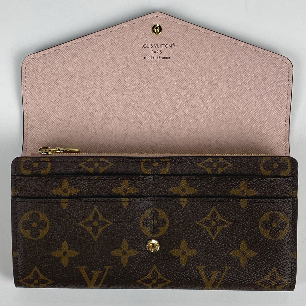 ルイ・ヴィトン ポルトフォイユ サラ 二つ折り 長財布 モノグラム ブラウン ローズバレリーヌ M62235 レディース 【中古】brbag
