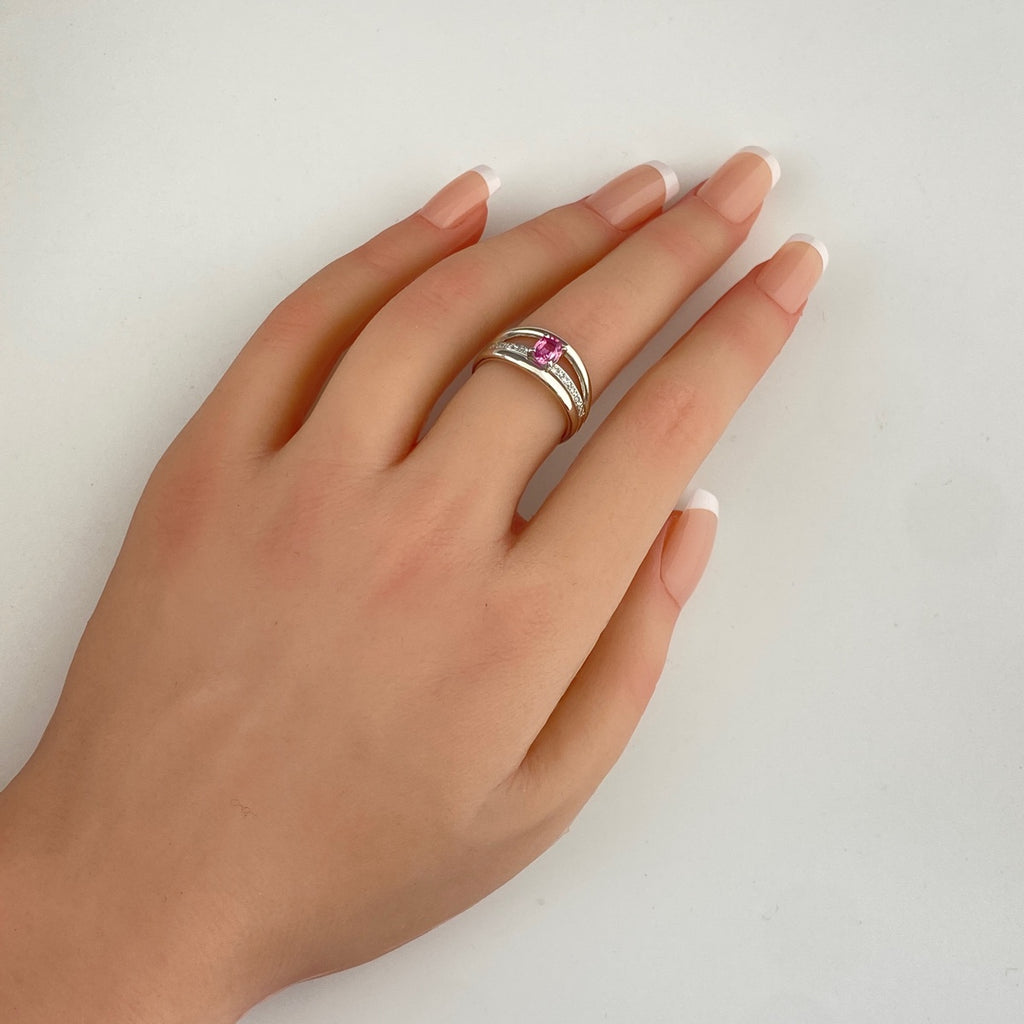 Pt900 ピンクサファイア リング プラチナ 13号 Pt900 0.512ct レディース 中古 nbjwl