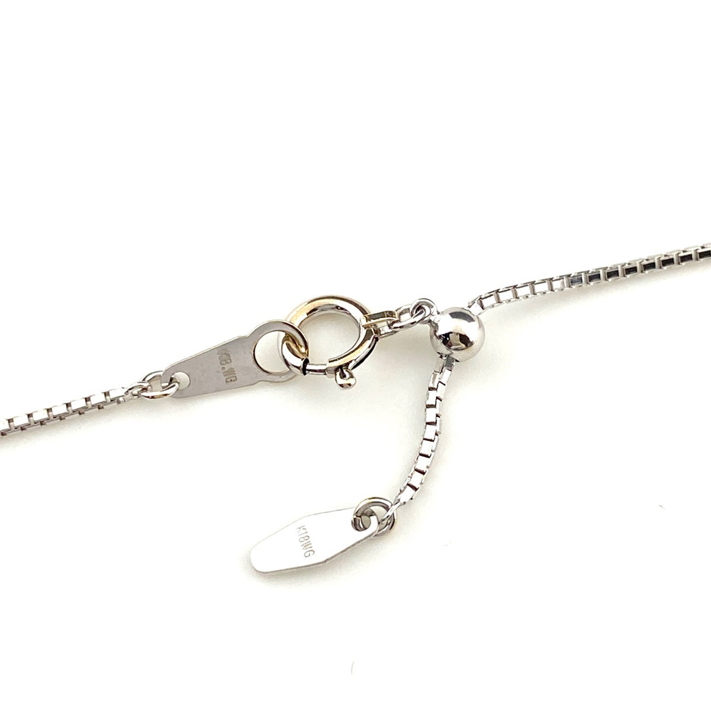 ピンクサファイア デザインネックレス WG ホワイトゴールド プラチナ ペンダント メレダイヤ ダイヤモンド ネックレス K18 WG Pt900 レディース 【中古】nbjwl