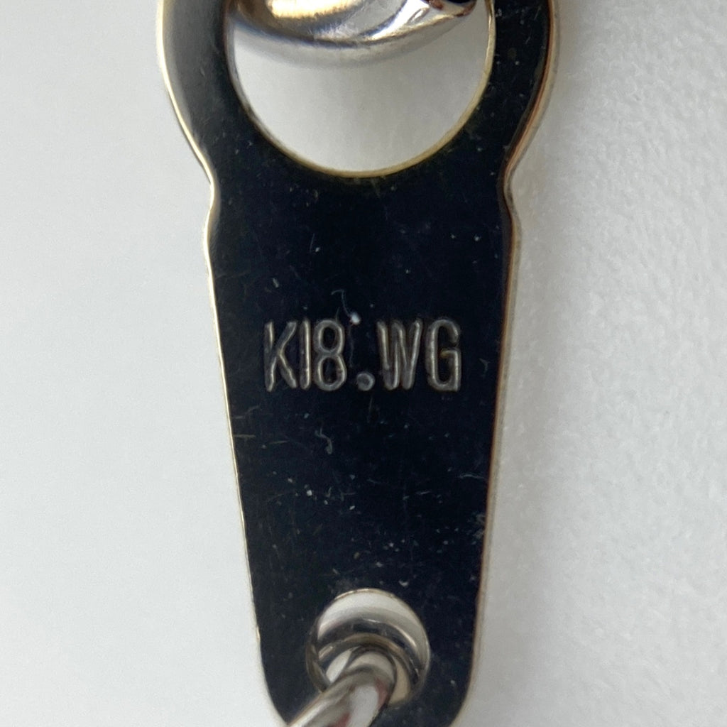 ピンクサファイア デザインネックレス WG ホワイトゴールド プラチナ ペンダント メレダイヤ ダイヤモンド ネックレス K18 WG Pt900 レディース 【中古】nbjwl