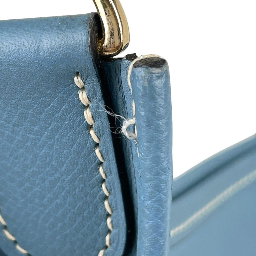 エルメス エヴリン 2 PM パンチング Hロゴ ショルダーバッグ ヴォーエプソン ブルージーン □I レディース 【中古】brbag