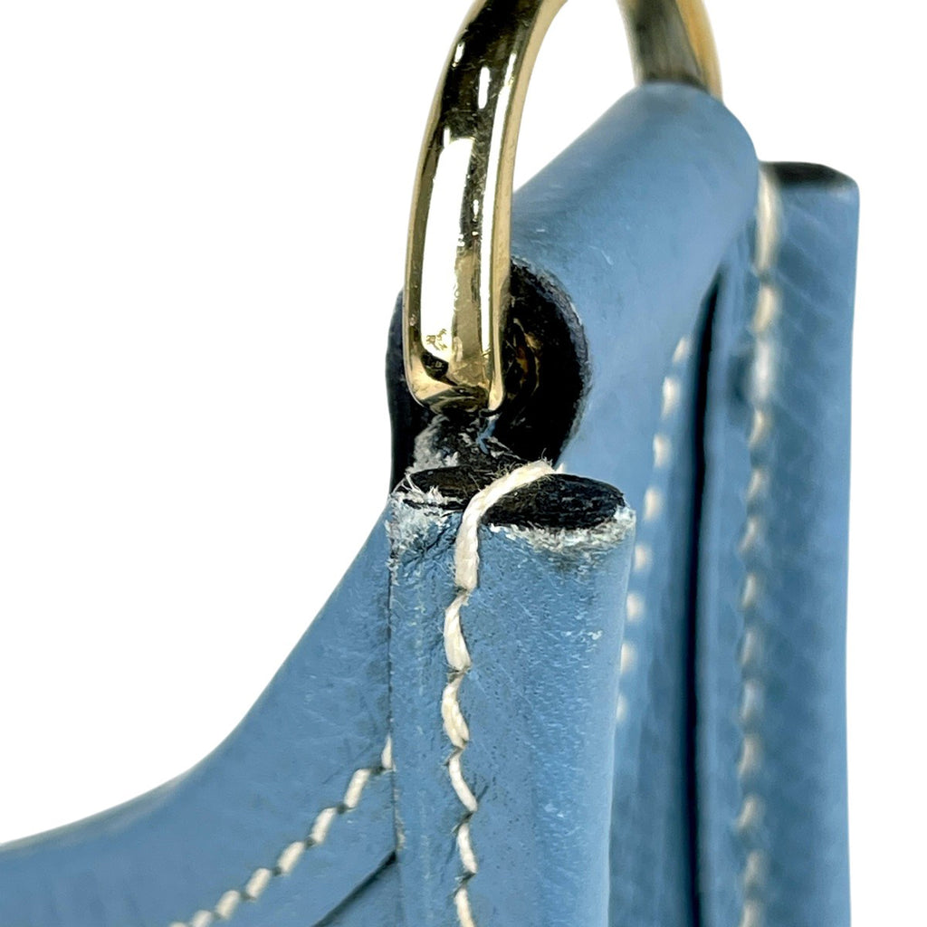 エルメス エヴリン 2 PM パンチング Hロゴ ショルダーバッグ ヴォーエプソン ブルージーン □I レディース 【中古】brbag